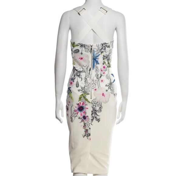 Ted Baker Scarlin Passion Flower Floral Midi Dress Size 4 US Size 12 📦 - Picture 15 of 16
